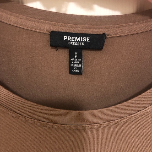 Short Sleeve Taupe/Light Brown T-Shirt Swing Dress - Picture 5 of 9